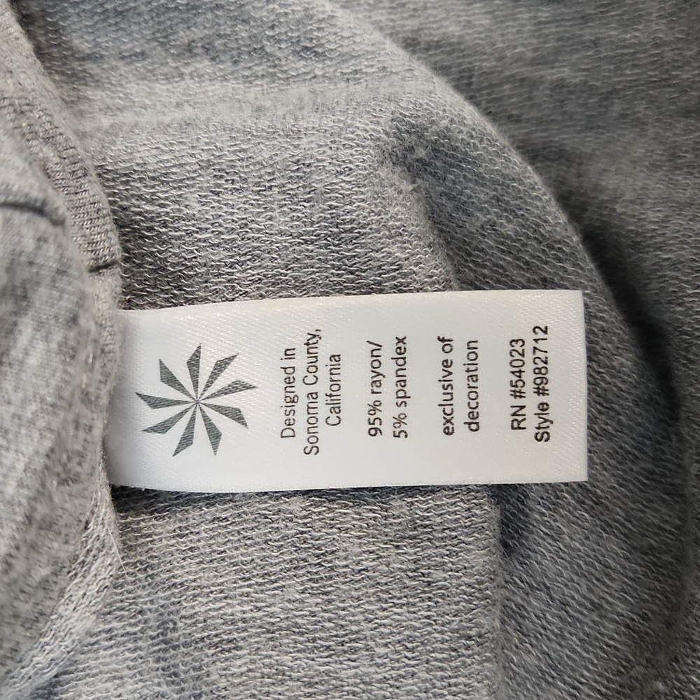Athleta S Knit Criss Cross Tunic Tank Top- Gray Size Medium - Picture 9 of 9